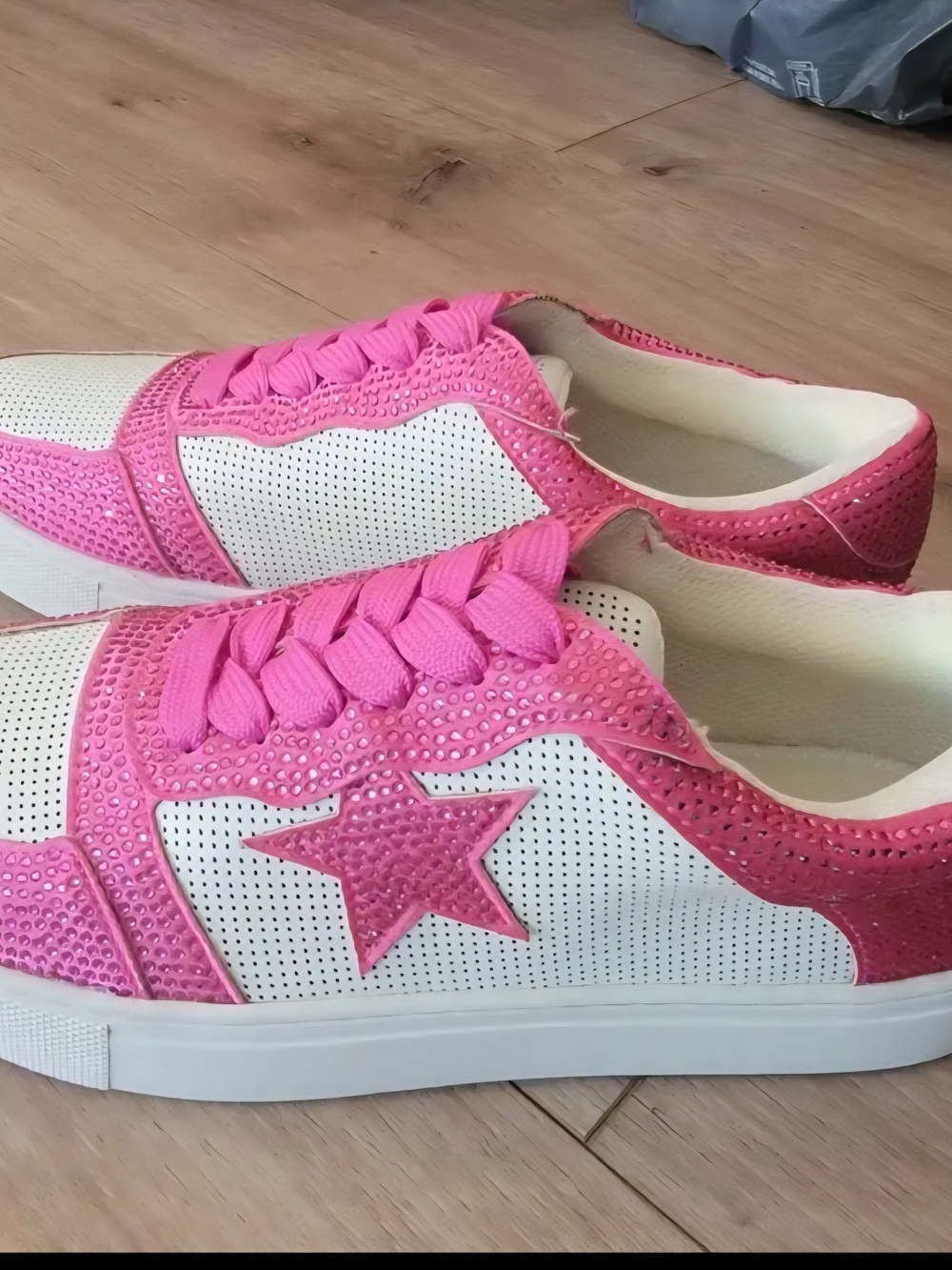 Hey Girl Pink & White Sneakers
